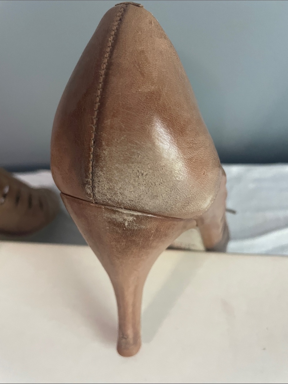 Naturalizer Brown Cutout Leather Heels - Picture 7 of 9